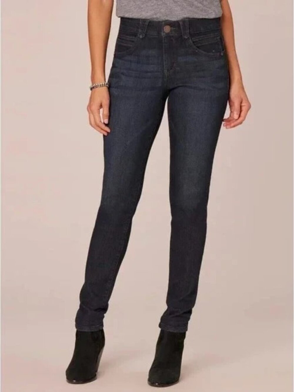 Democracy Jeans Ab Solution Booty Lift Jeggings Dark Wash Stretch Slimming NWT 8